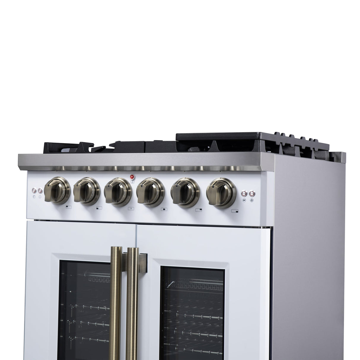 Forno Capriasca Freestanding French Door Gas Range, Convection Oven, Energy Efficient