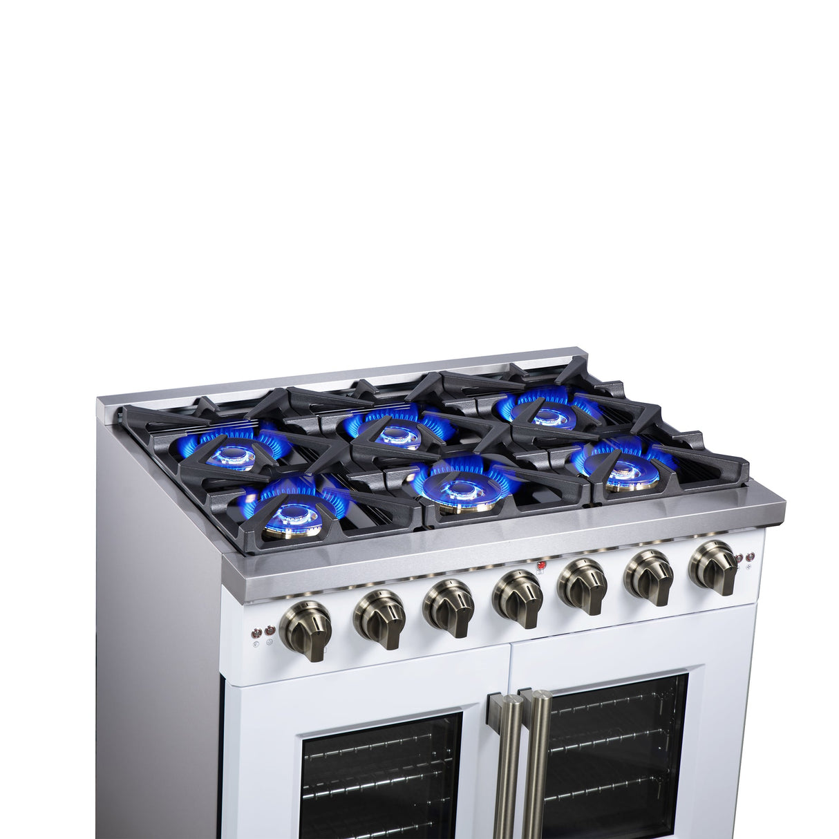 Forno Capriasca Freestanding French Door Gas Range, Convection Oven, Energy Efficient