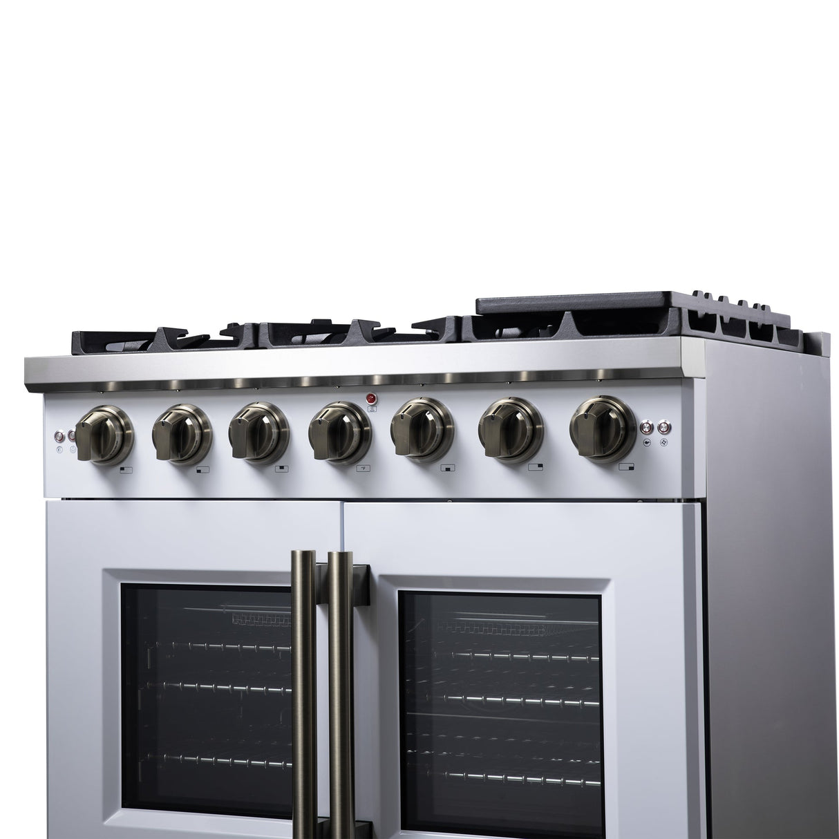 Forno Capriasca Freestanding French Door Gas Range, Convection Oven, Energy Efficient