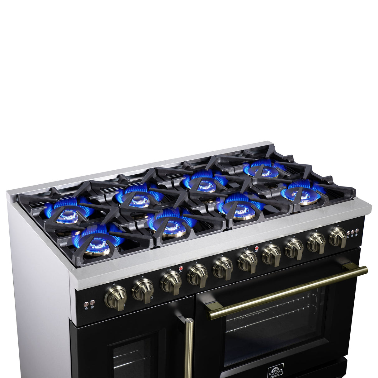Forno Capriasca Freestanding French Door Gas Range, Convection Oven, Energy Efficient