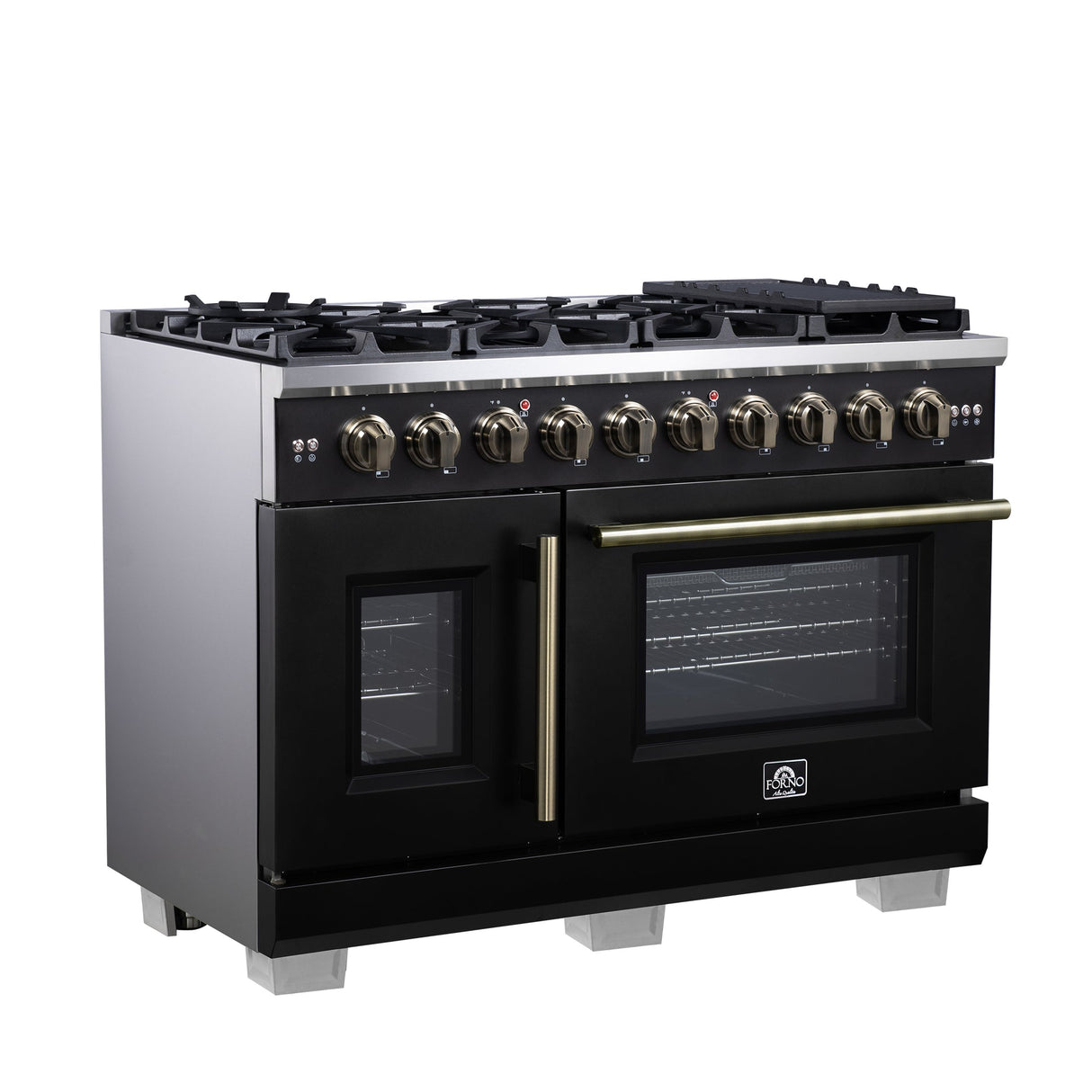 Forno Capriasca Freestanding French Door Gas Range, Convection Oven, Energy Efficient