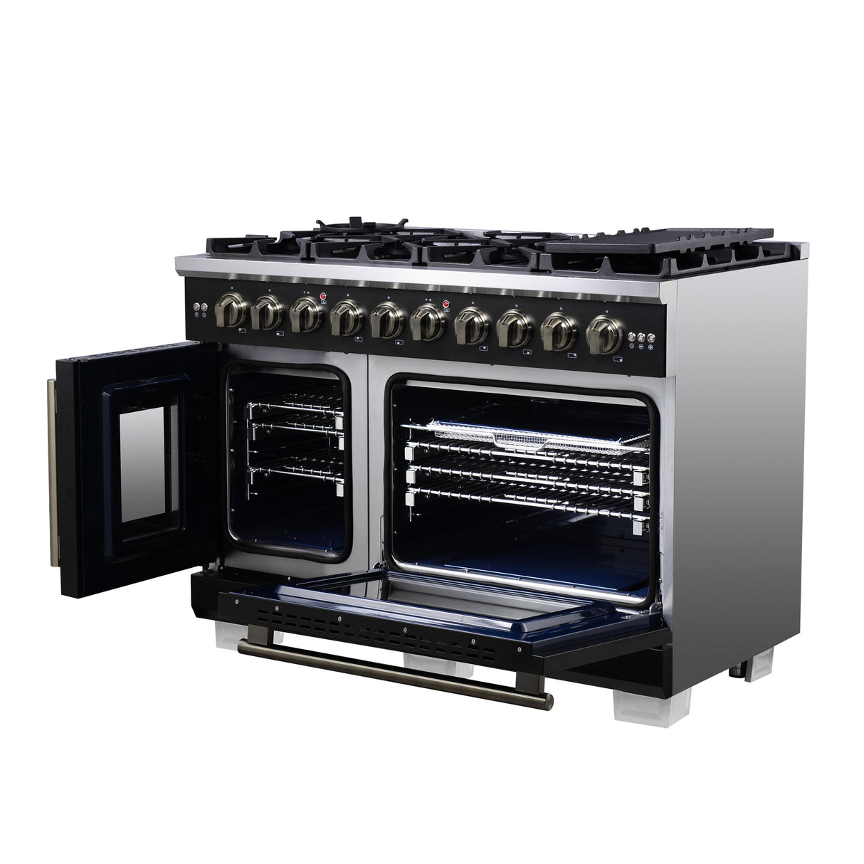 Forno Capriasca Freestanding French Door Gas Range, Convection Oven, Energy Efficient