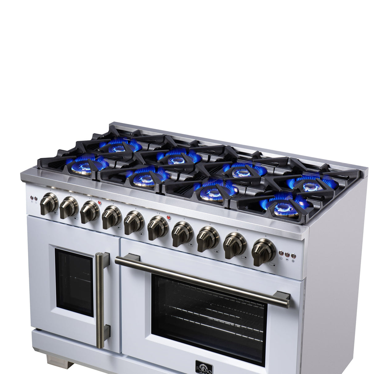 Forno Capriasca Freestanding French Door Gas Range, Convection Oven, Energy Efficient