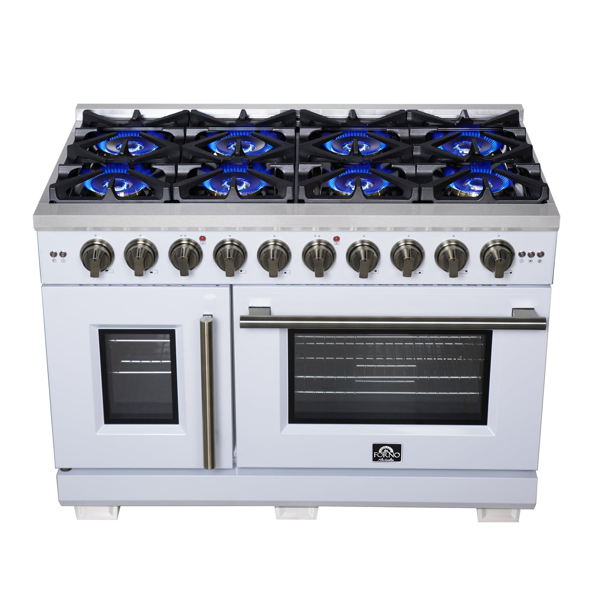 Forno Capriasca Freestanding French Door Gas Range, Convection Oven, Energy Efficient