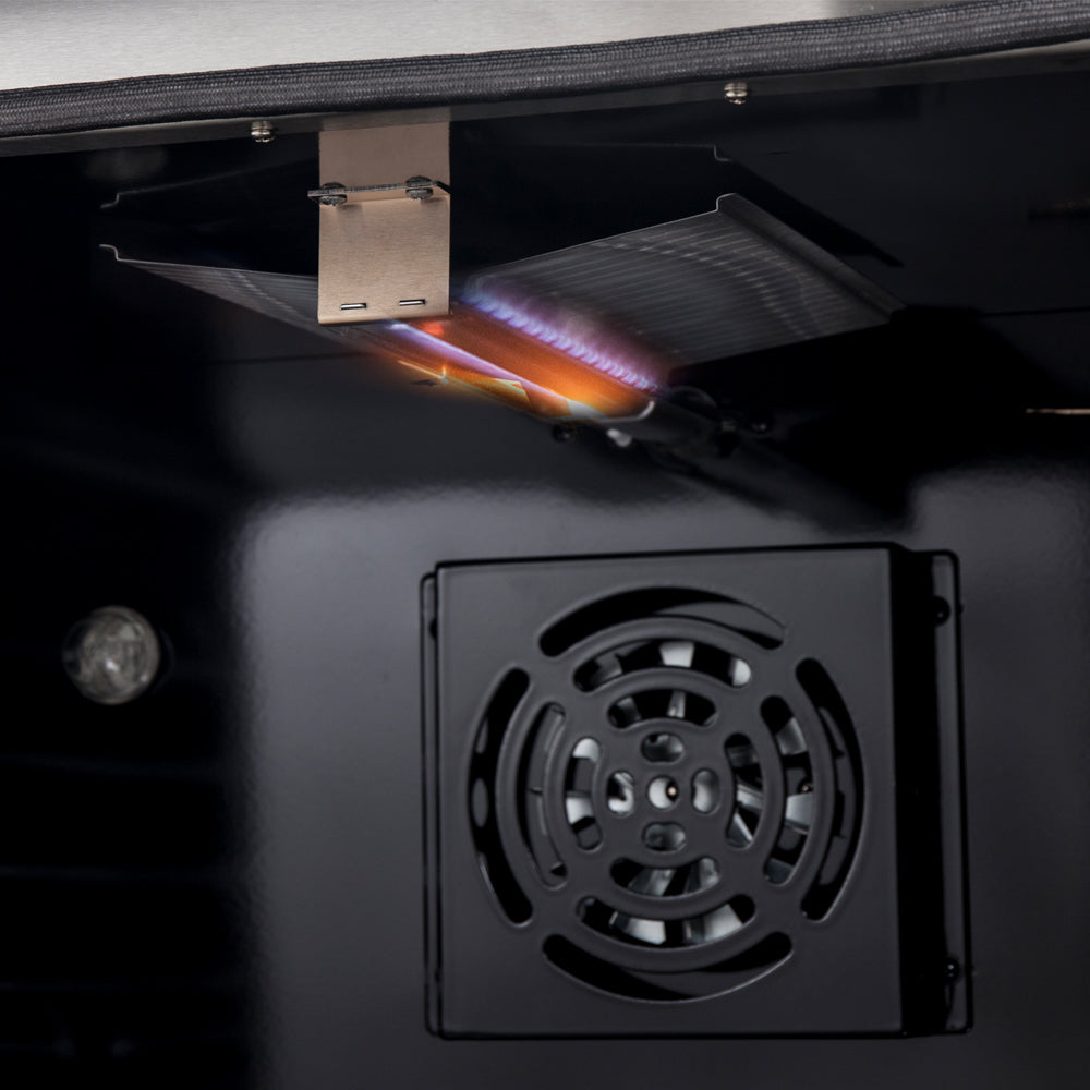 Forno Marco Gas Range with Antique Brass Design, Convection Oven