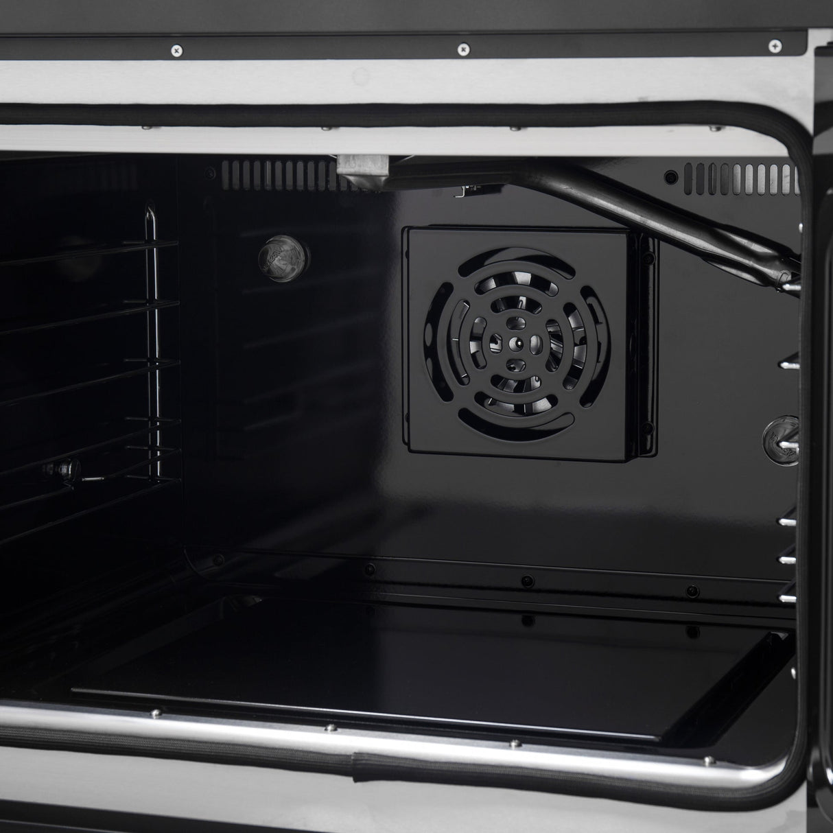 Forno Galiano French Door Gas Range with Antique Brass Design, Convection Oven