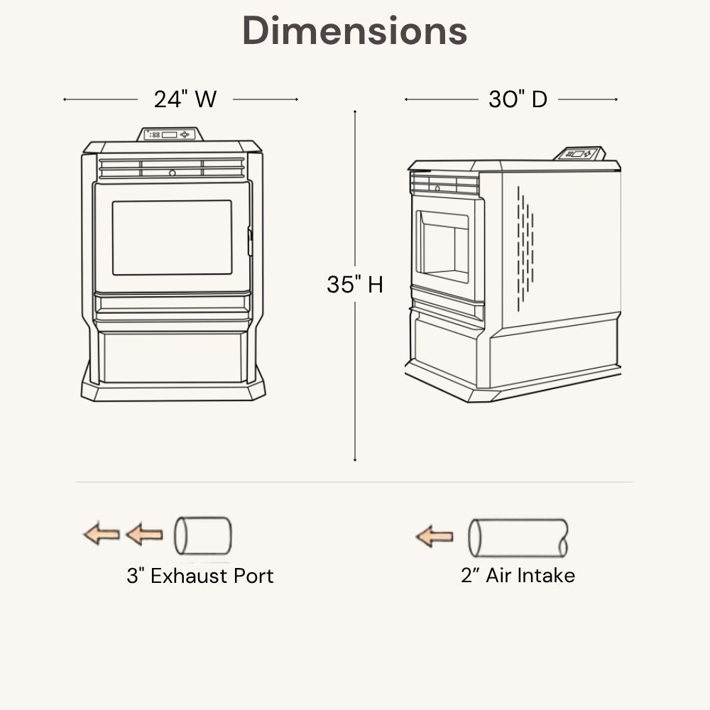 ComfortBilt HP61 24" Pellet Stove