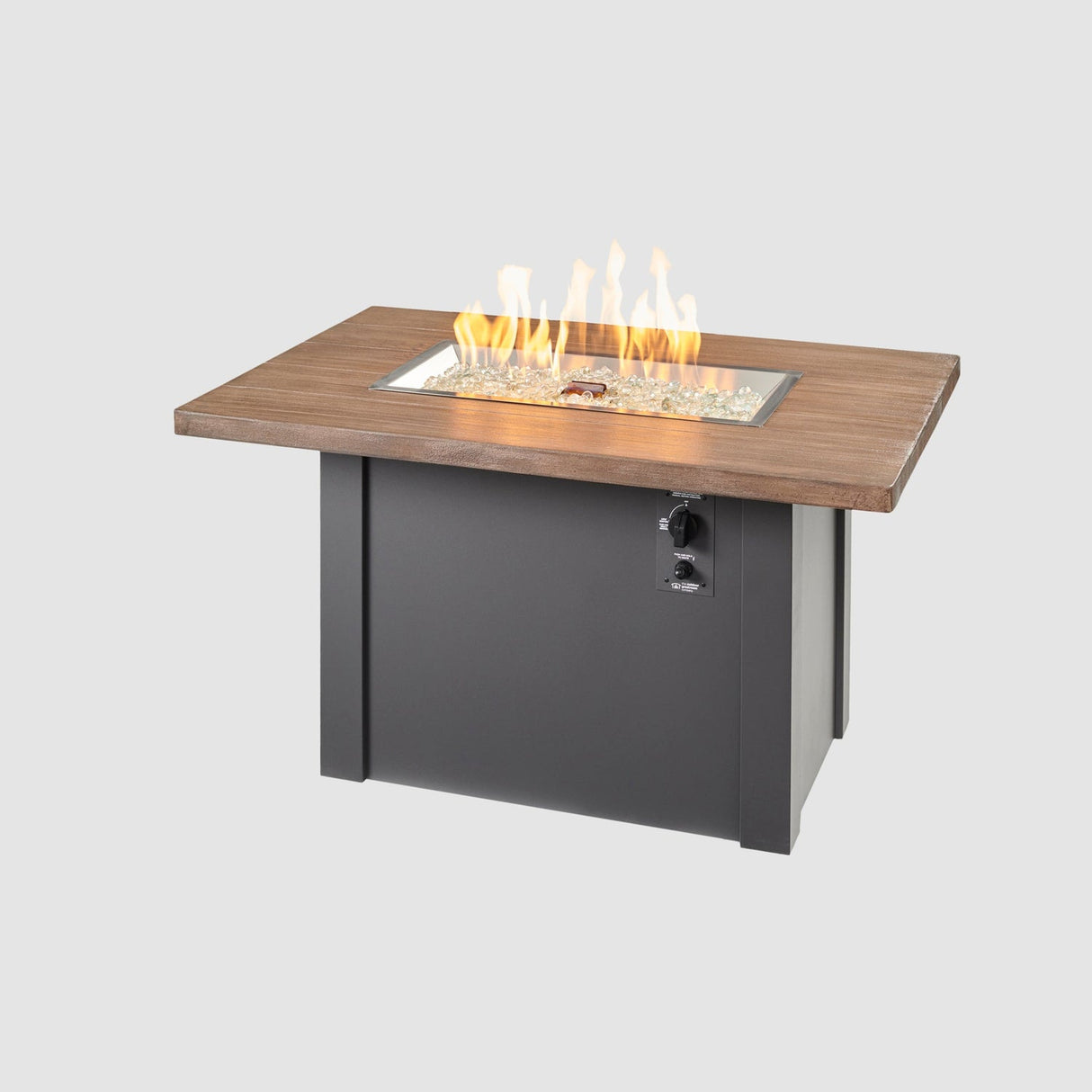 The Outdoor Greatroom Havenwood 44" Rectangular Gas Fire Pit Table - HWADG-1224-K