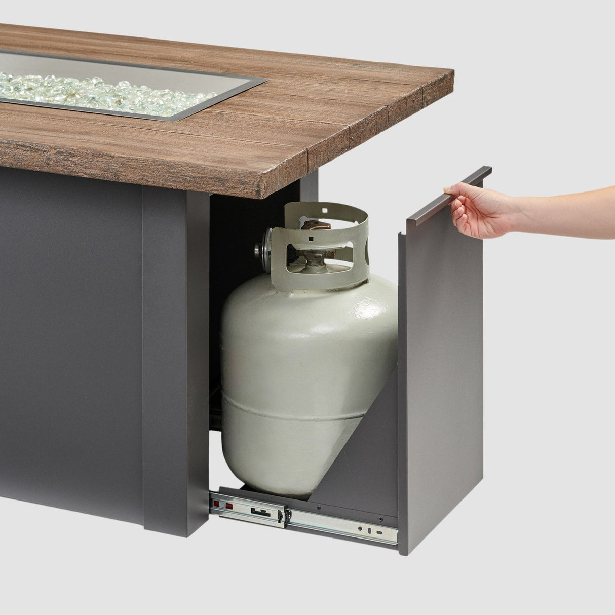 The Outdoor Greatroom Havenwood 62" Rectangular Gas Fire Pit Table - HWADG-1224-K