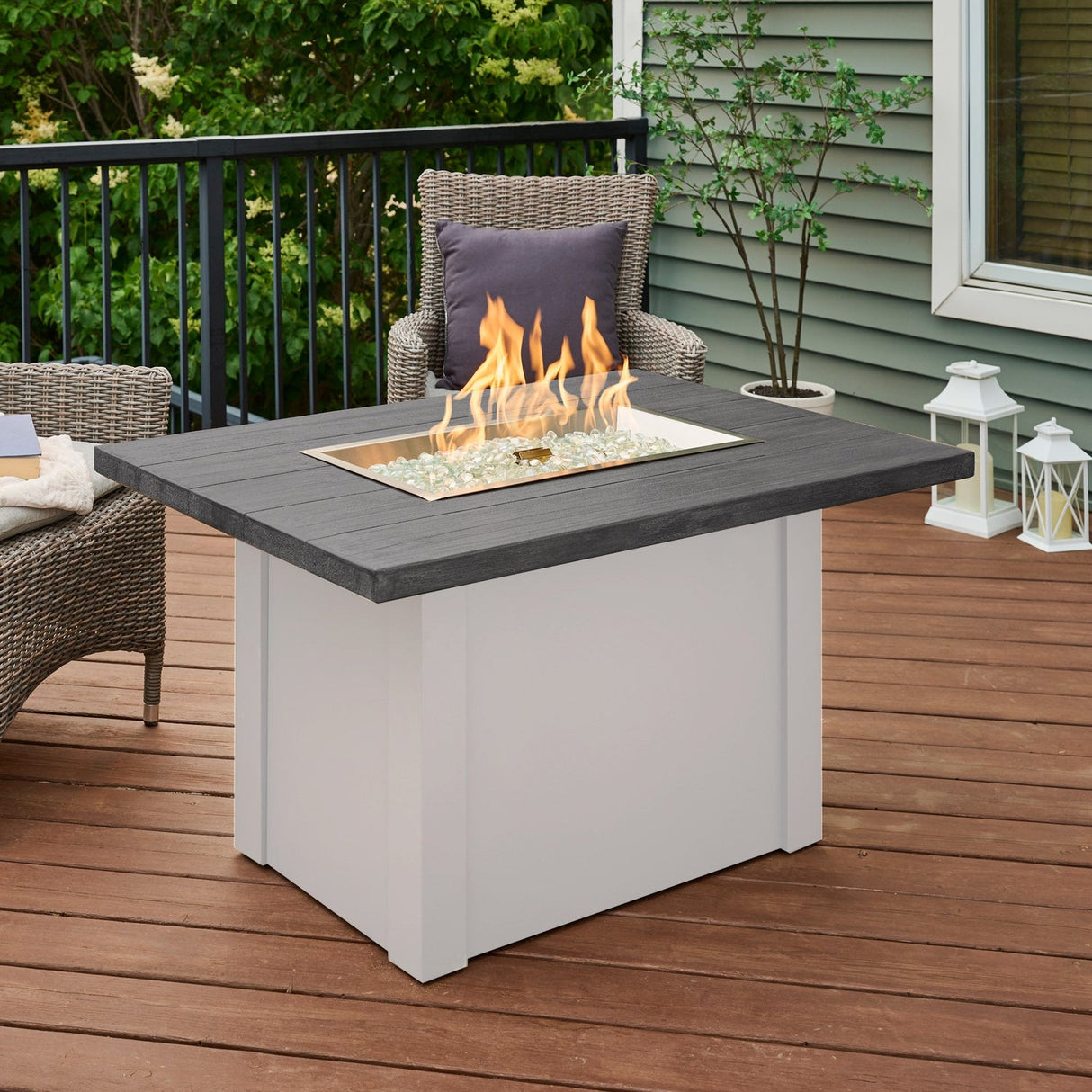 The Outdoor Greatroom Havenwood 44" Rectangular Gas Fire Pit Table - HWADG-1224-K