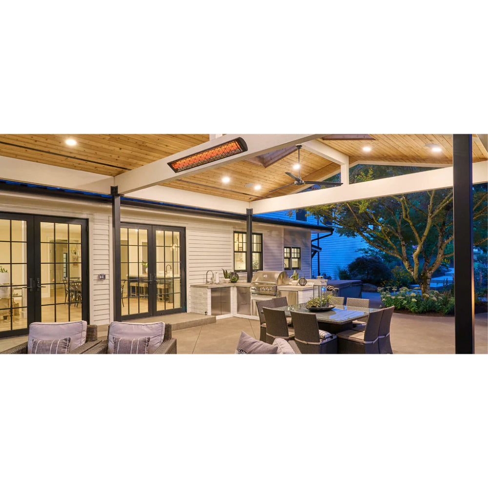 Infratech C Series Single Element with Contemporary Motif C3048 3000 Watts 480V 6.25 Amps Infrared Electric Patio Heater 61.25 x 8.19 x 2.5 in. - 21-4020