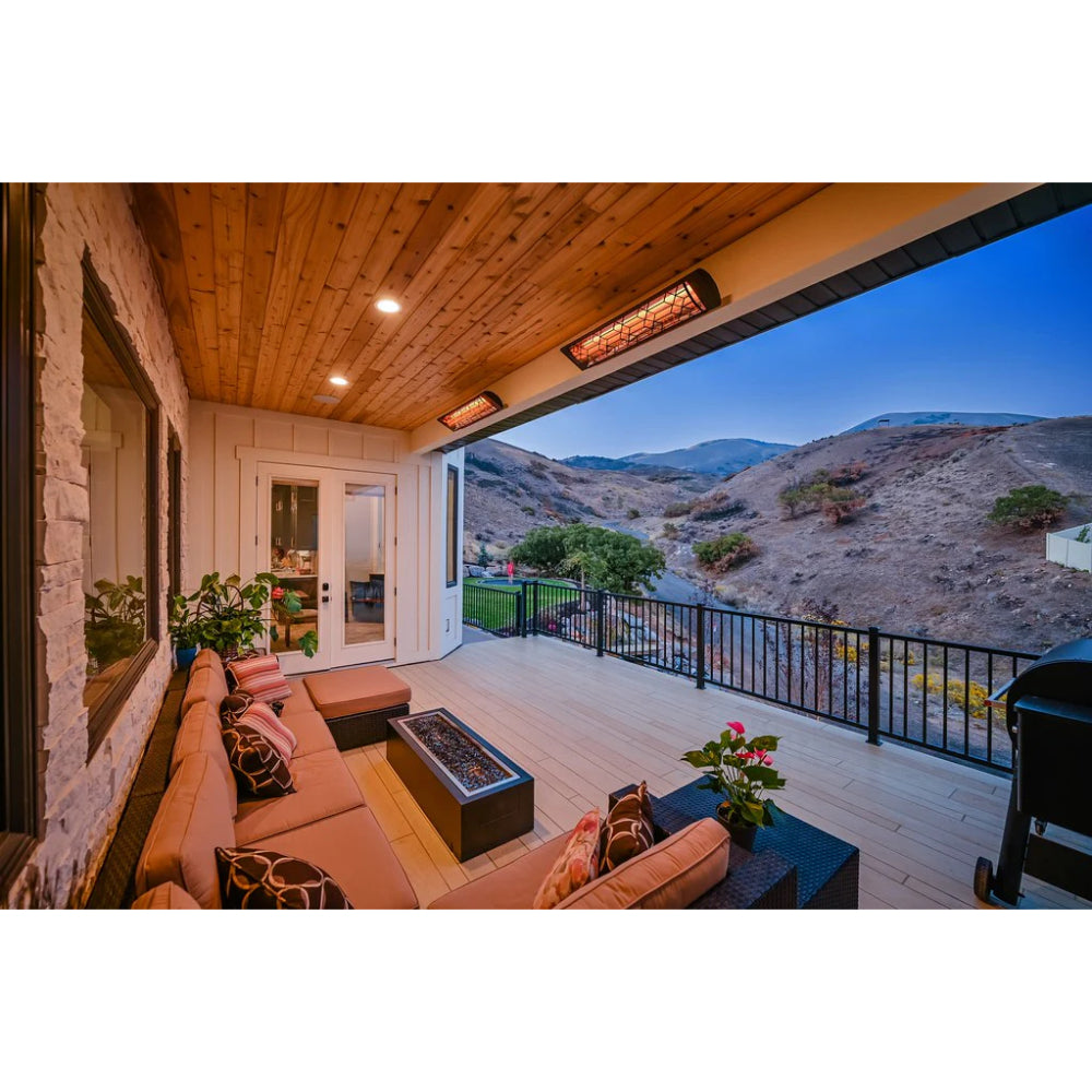 Infratech C Series Single Element with Craftsman Motif C2027 2000 Watts 277V 7.22 Amps Infrared Electric Patio Heater 39 x 8.19 x 2.5 in. - 21-3030