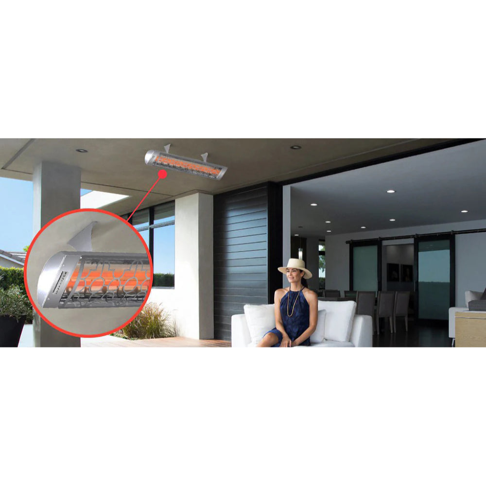 Infratech C Series Single Element with Mediterranean Motif C2624 2600 Watts 240V 10.8 Amps Infrared Electric Patio Heater 48 x 8.19 x 2.5 in.