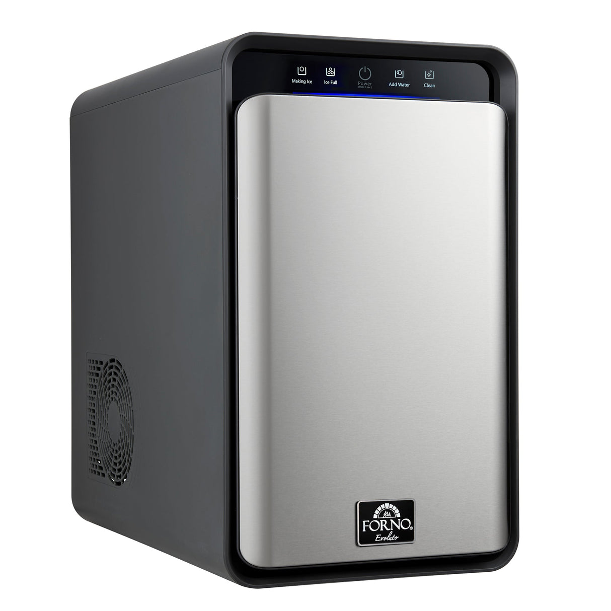 Forno Sferico 11" Ice Maker, Silver – 32 Clear Slow-Melting Ice Spheres Daily, 10+ Ball Storage