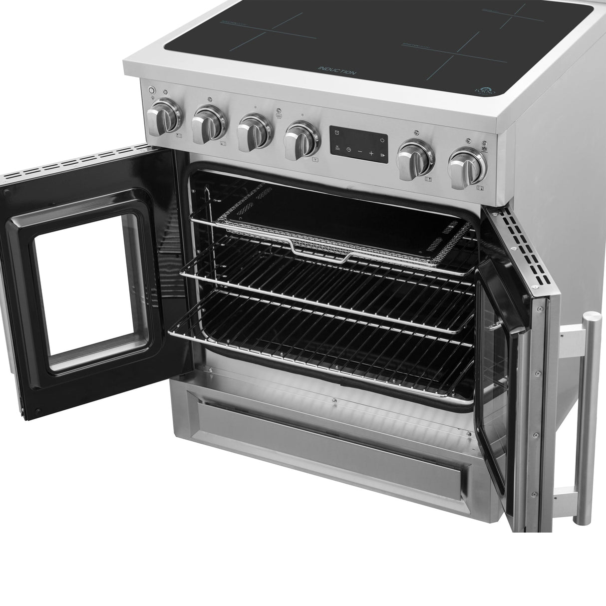 Forno Torino French Door Induction Range with Air Fryer and True Convection Oven