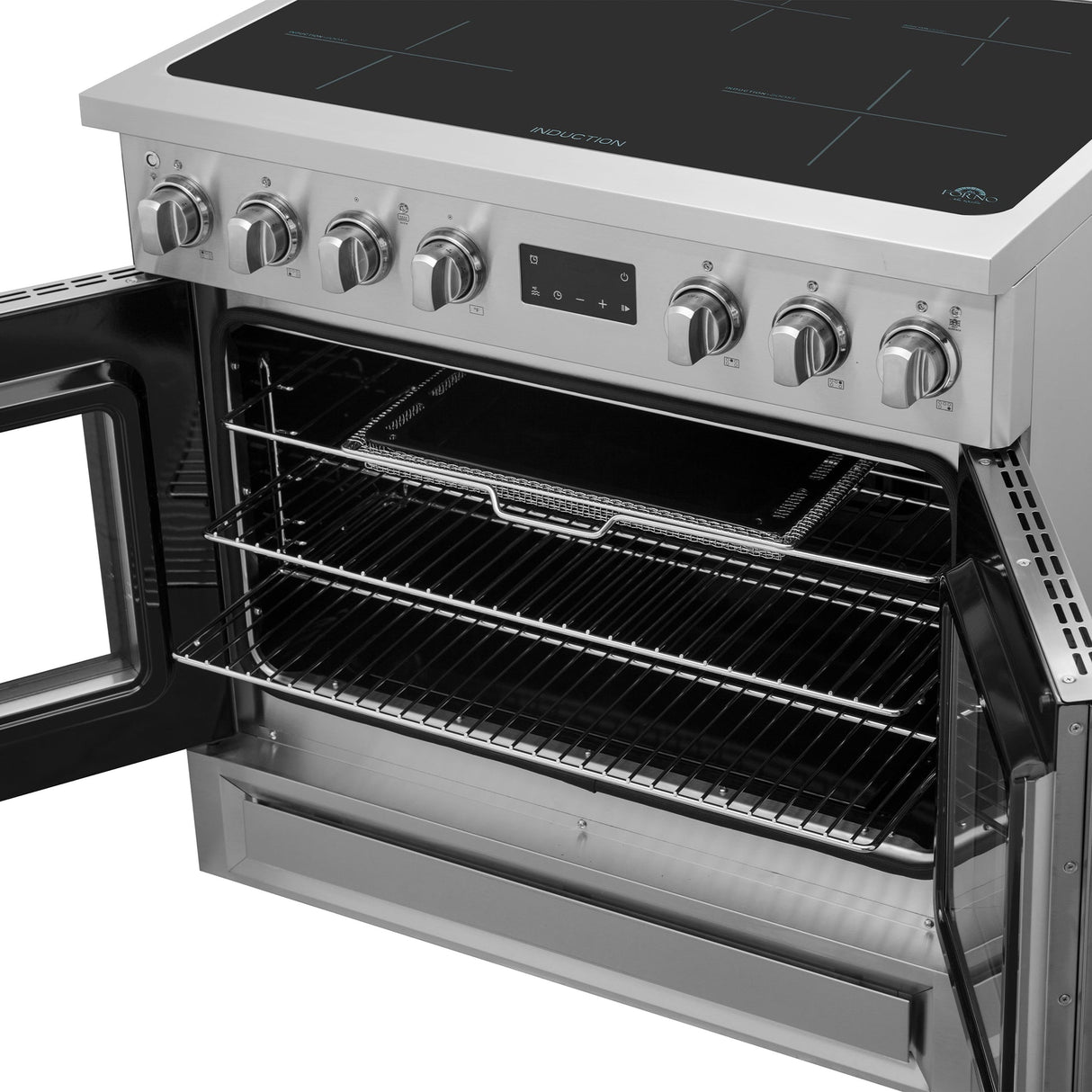 Forno Torino French Door Induction Range with Air Fryer and True Convection Oven