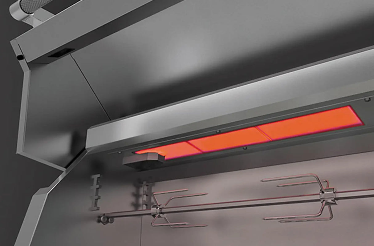 Hestan 30" Outdoor Built-In Grill with 2 Trellis Burners & Rotisserie Kit - GABR30