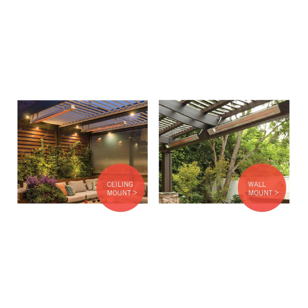 Infratech Slimline Series Single Element SL1612 1600 Watts 120V 13.3 Amps Infrared Electric Patio Heater 29.5 x 4.75 x 3 in. - 21-4990