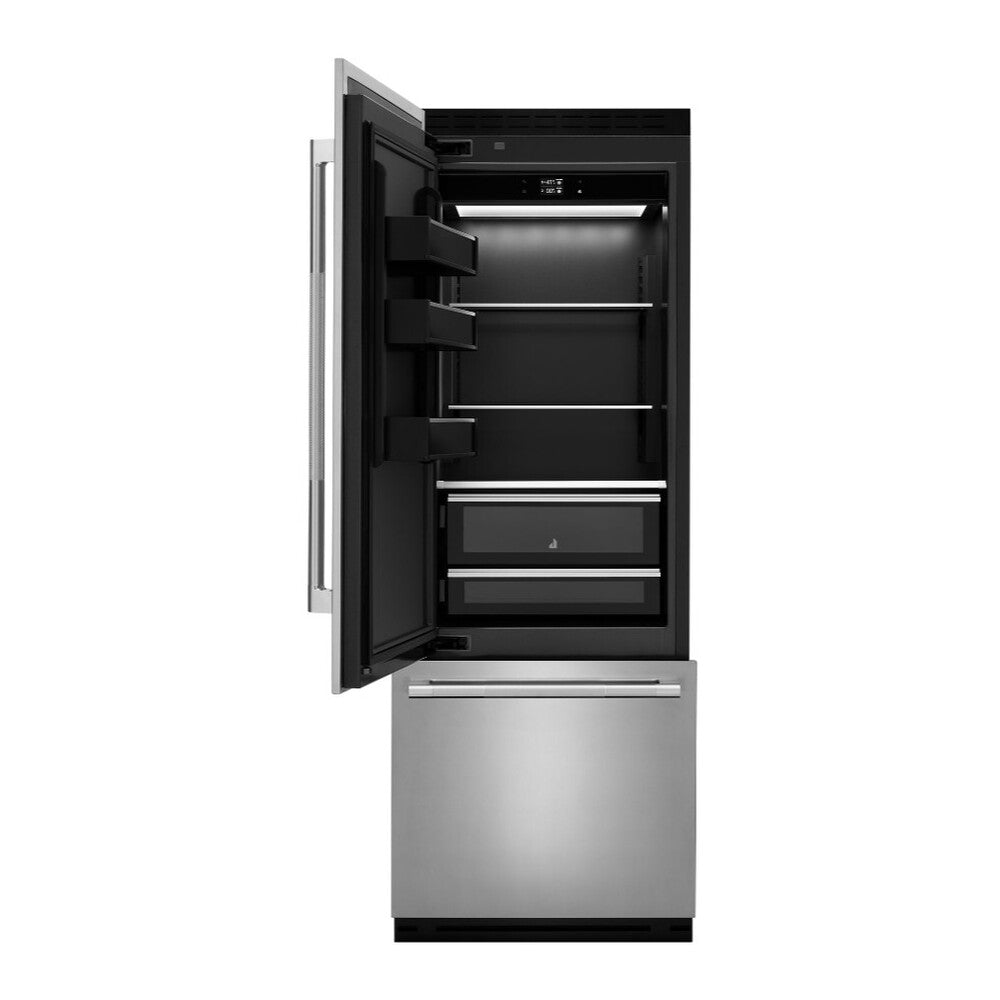 JennAir 30 inch Built-In Bottom Freezer with 15.57 cu. ft. Total Capacity, and Obsidian Interior in Panel Ready, JBBF*30NMX