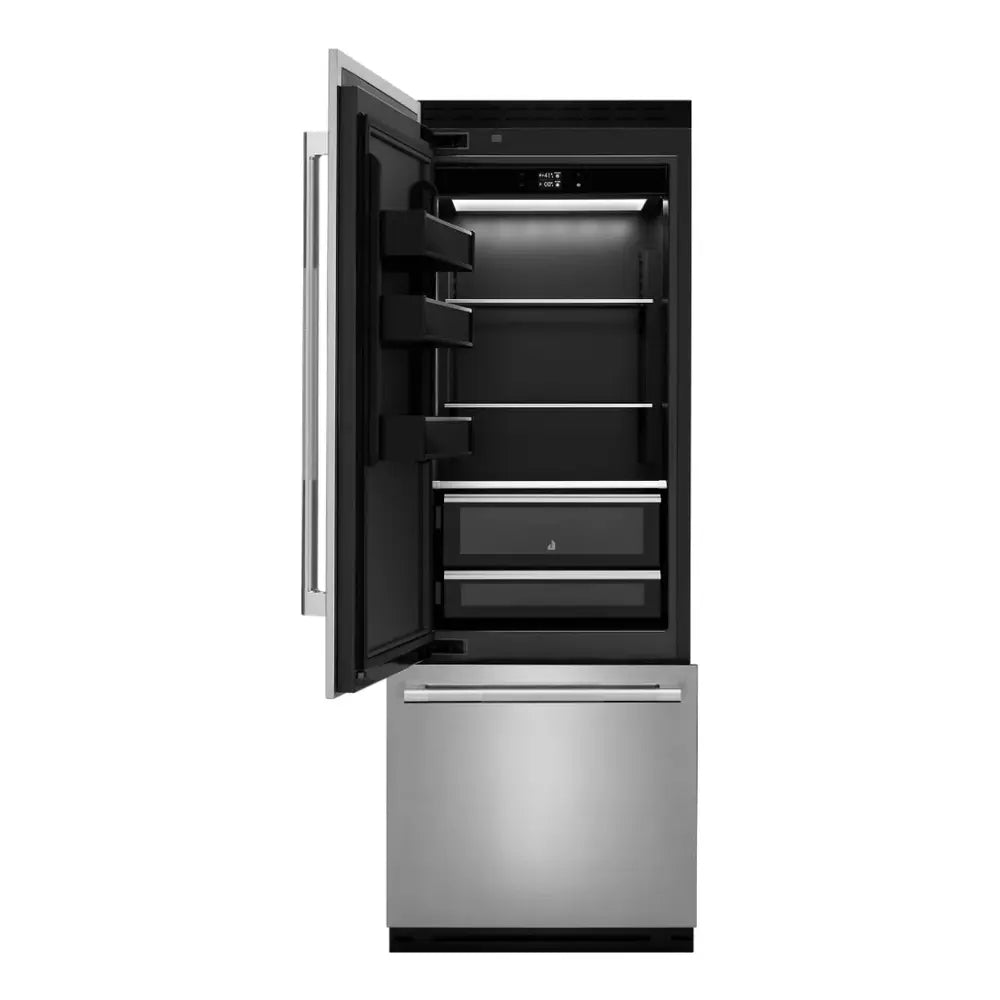 JennAir 30 inch Built-In Bottom Freezer with 15.57 cu. ft. Total Capacity, and Obsidian Interior in Panel Ready, JBBF*30NMX