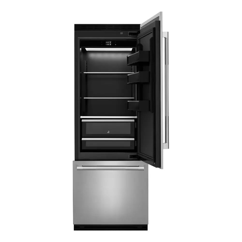 JennAir 30 inch Built-In Bottom Freezer with 15.57 cu. ft. Total Capacity, and Obsidian Interior in Panel Ready, JBBF*30NMX