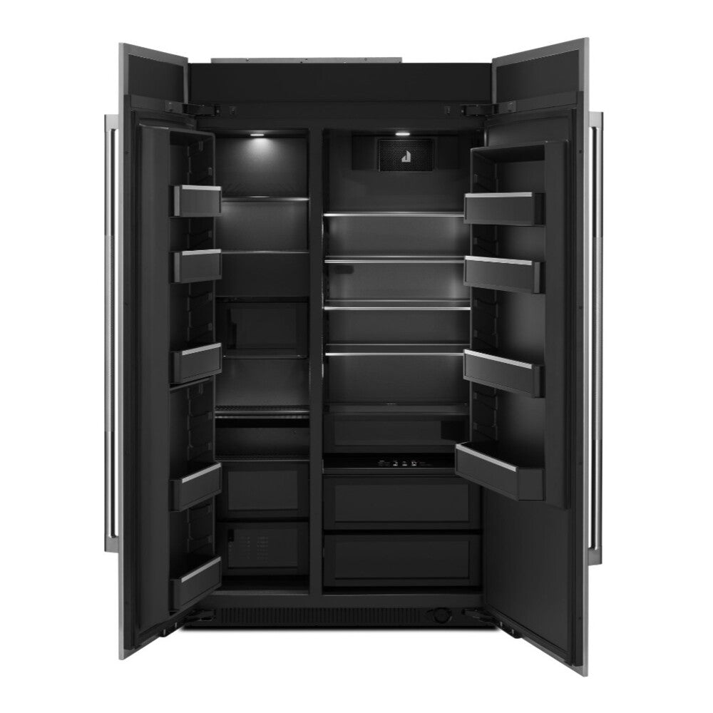 JennAir 48 inch Built-In Side by Side Refrigerator with 29.4 cu. ft. Capacity, Obsidian Black Interior in Panel Ready, JBSFS48NMX