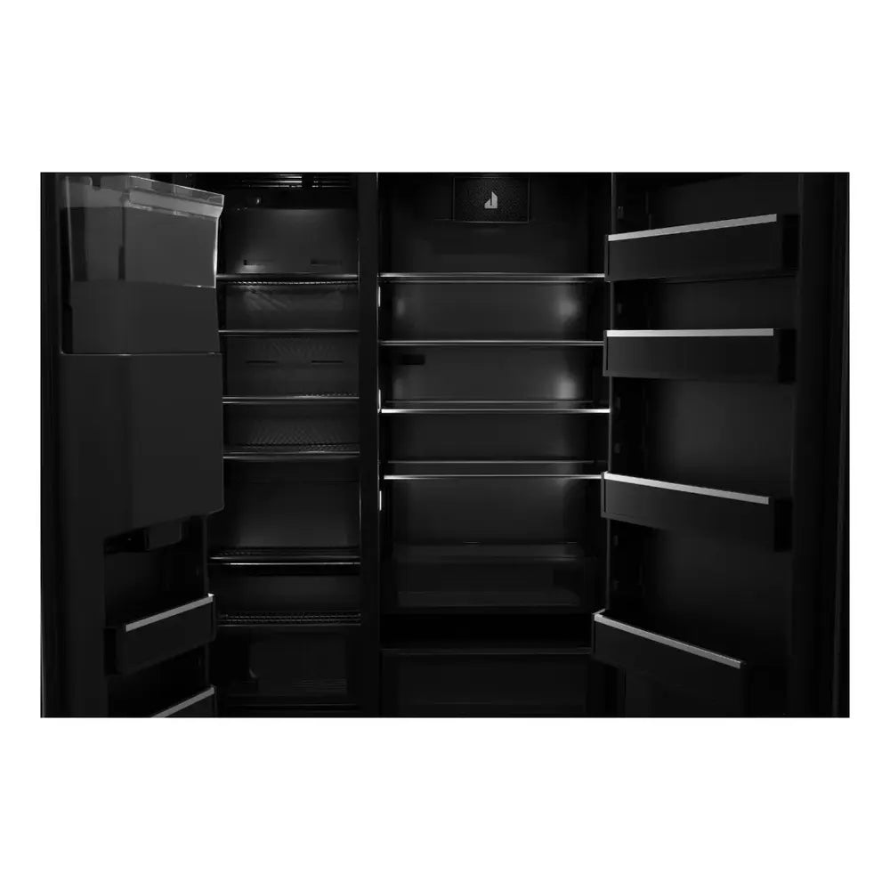 JennAir RISE 42 inch Built-In Side by Side Refrigerator with 25.5 cu. ft. Capacity, External Water and Ice Dispenser in Stainless Steel, JBSS42E22L