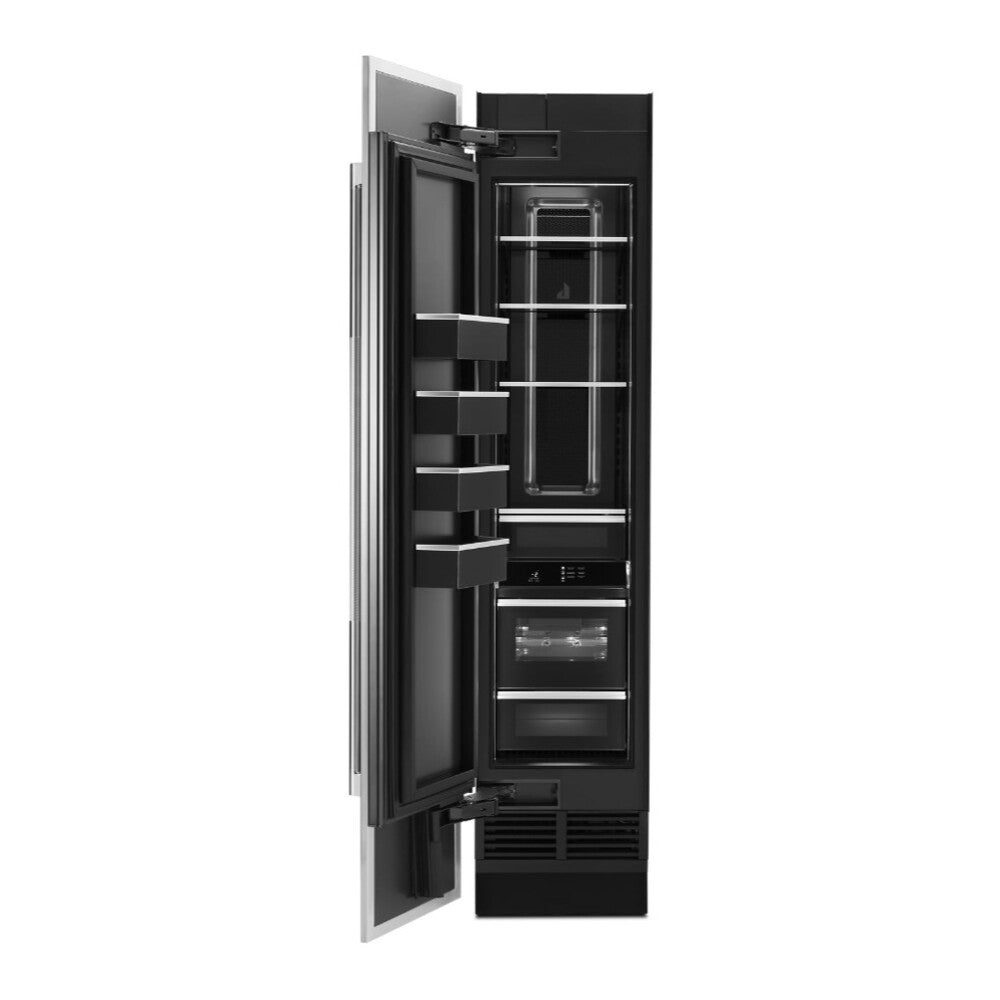 JennAir 18 inch Built-In Smart Column Freezer with 8 cu. ft. Capacity, Obsidian Interior, DeepFreeze Mode, in Panel Ready, JBZF*18IGX