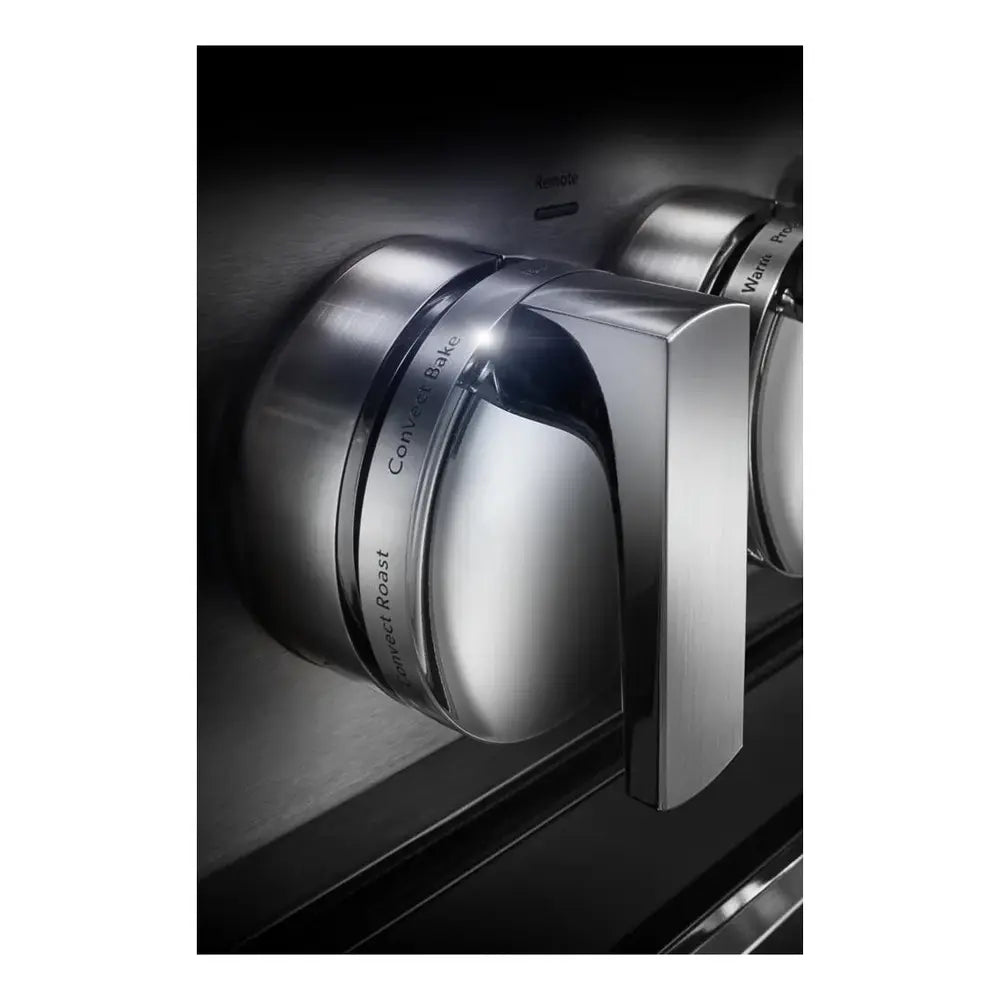 JennAir NOIR 48 inch Professional Dual Fuel Range with 6.3 cu. ft. Total Oven Capacity, 6 Burners, Griddle, Dual-Stacked PowerBurners, in Stainless Steel, JDRP548HM