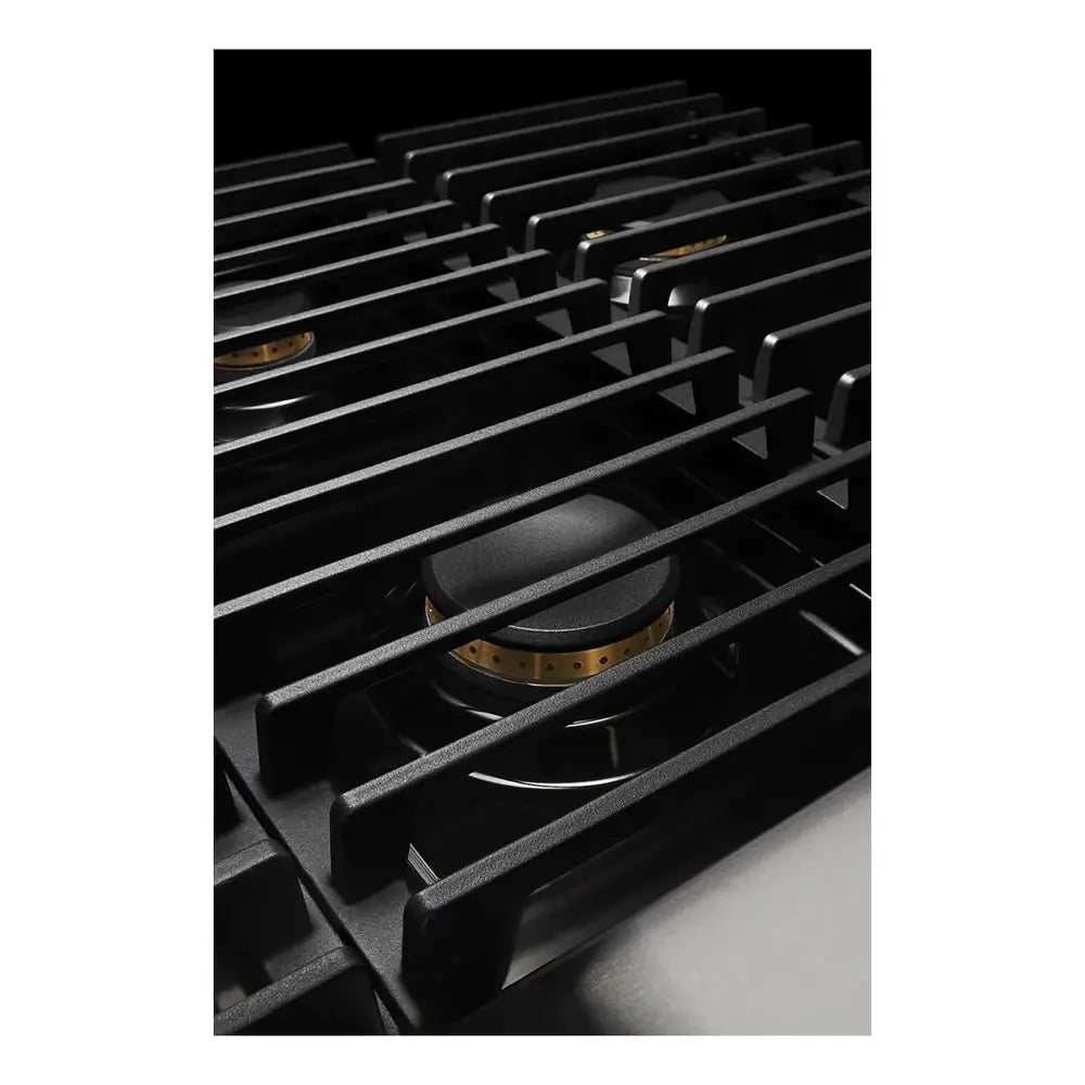 JennAir NOIR 48 inch Smart Dual Fuel Professional Range with 6.3 cu. ft. Total Capacity, 6 Burners, Grill, Dual-Fan Convection and Sabbath Mode in Stainless Steel, JDRP648HM