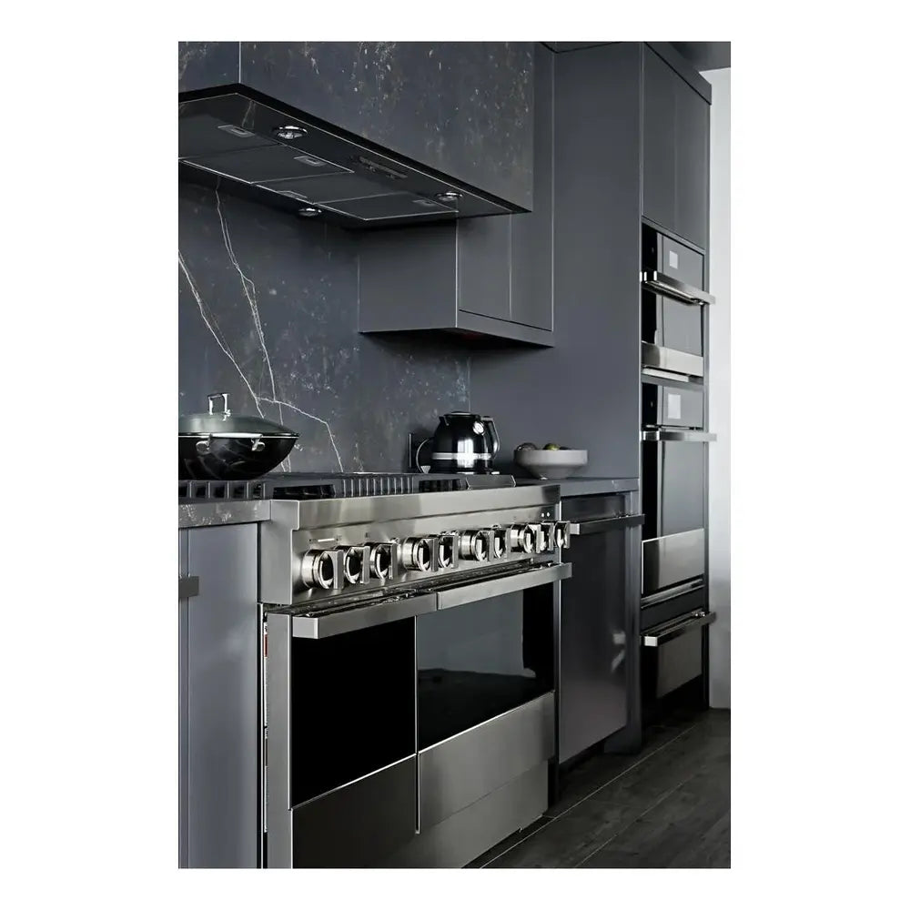 JennAir NOIR 48 inch Dual Fuel Professional Range with 4 Sealed Burners, Griddle, Grill, 6.3 cu. ft. Total Oven Capacity, Dual-Fan True Convection, in Stainless Steel, JDRP748HM