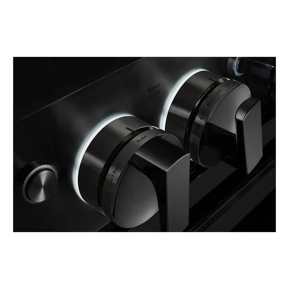 JennAir NOIR 48 inch Dual Fuel Professional Range with 6 Burners, Chrome-Infused Griddle, Steam Assist, Dual-Fan True Convection, Smooth Close Door, in Stainless Steel, JDSP548HM