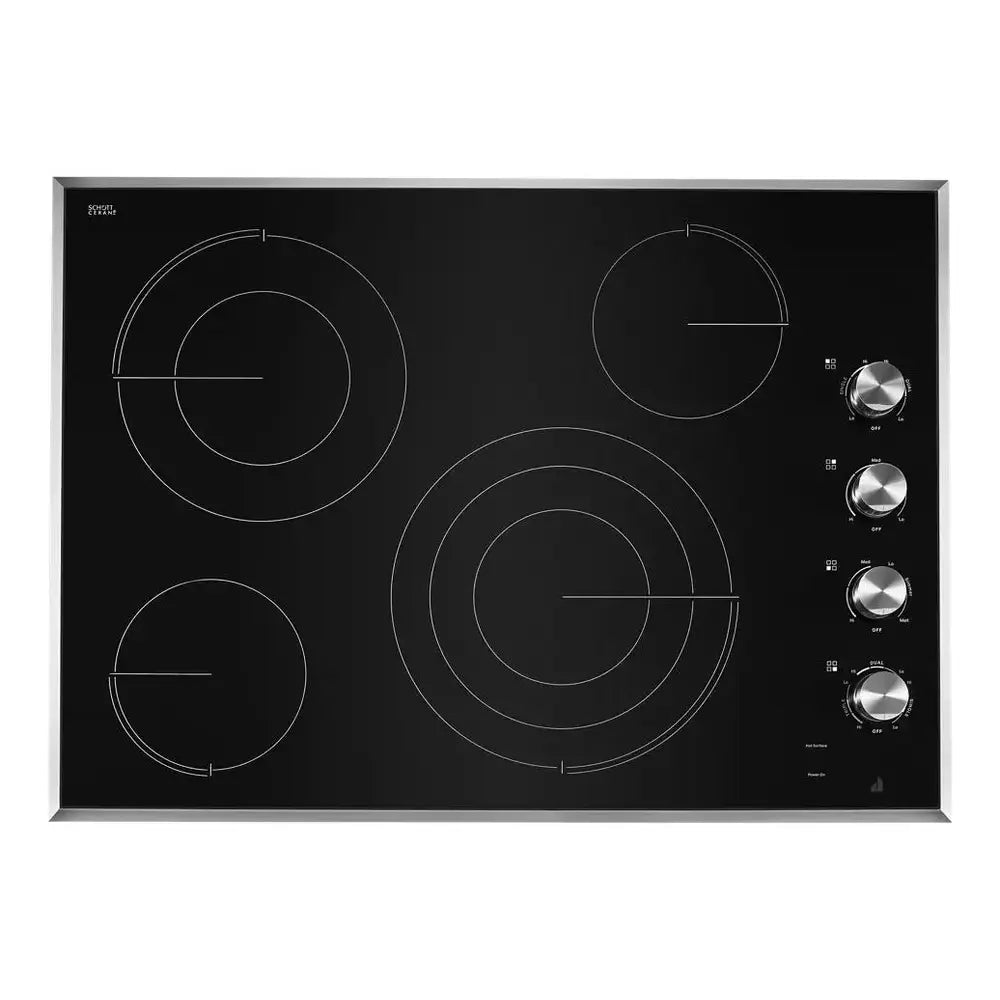 JennAir 30 inch Electric Radiant Cooktop with 4 Elements, Halo-Effect Knobs, Simmer Function, Melt Function, Hot Surface Indicators, ADA Compliant, JEC3430H*
