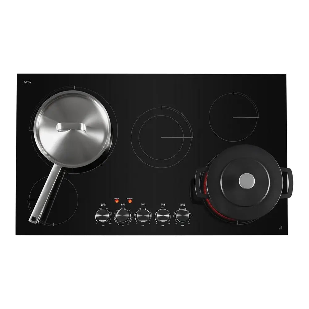 JennAir 36 inch Electric Radiant Cooktop with 5 Elements, Halo-Effect Knobs, Simmer Function, Melt Function, Hot Surface Indicators, ADA Compliant, JEC3536H*