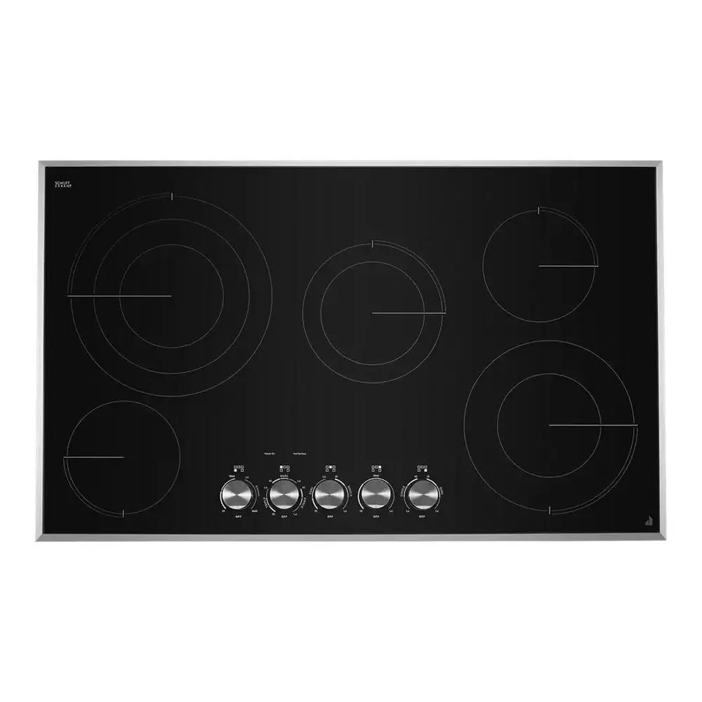 JennAir 36 inch Electric Radiant Cooktop with 5 Elements, Halo-Effect Knobs, Simmer Function, Melt Function, Hot Surface Indicators, ADA Compliant, JEC3536H*