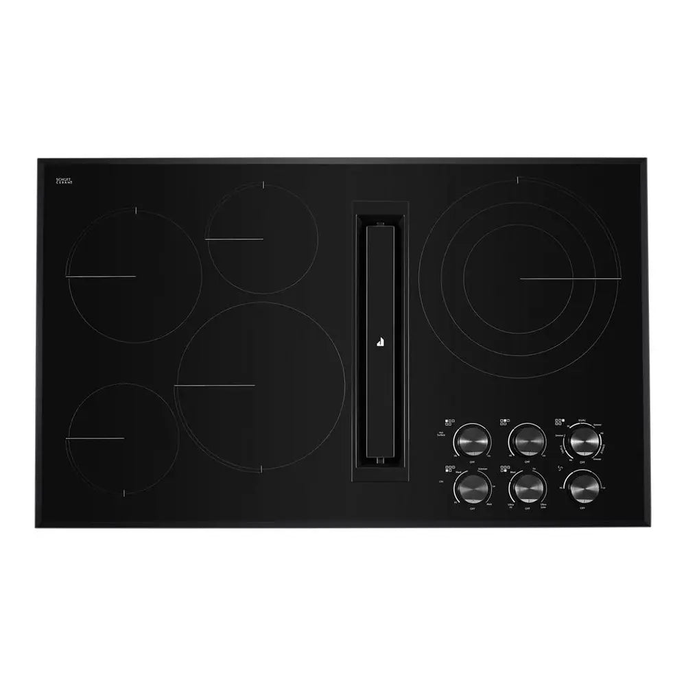 JennAir 36 inch Electric Downdraft Cooktop with 5 Elements, Perimetric Extraction, 3 Fan Speeds, and Triple Choice Element, JED3536G*