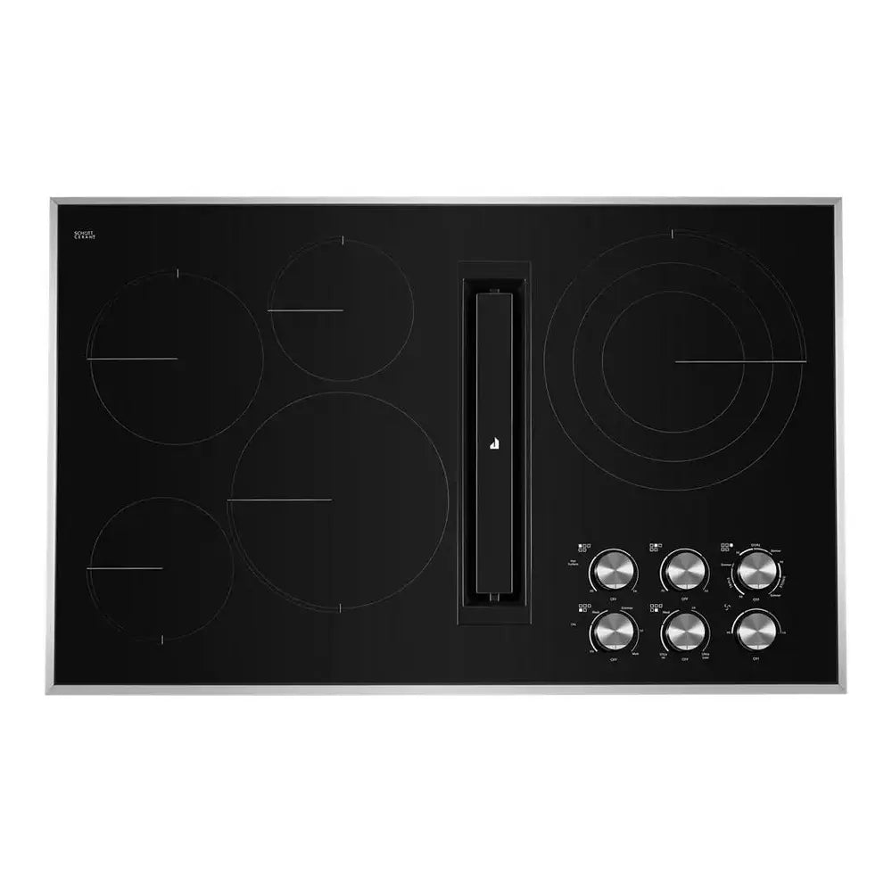 JennAir 36 inch Electric Downdraft Cooktop with 5 Elements, Perimetric Extraction, 3 Fan Speeds, and Triple Choice Element, JED3536G*