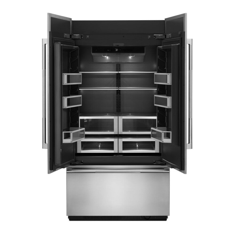 JennAir 42 inch French Door Refrigerator with 24.17 cu. ft. Capacity, TwinFresh Climate Control System, Obsidian Interior in Panel Ready, JF42NXFXDE