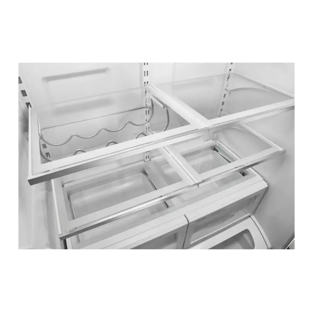 JennAir NOIR 36 inch French Door Refrigerator with 21.94 cu. ft. Total Capacity, TriSensor Electronic Climate Control in Stainless Steel, JFFCF72DKM