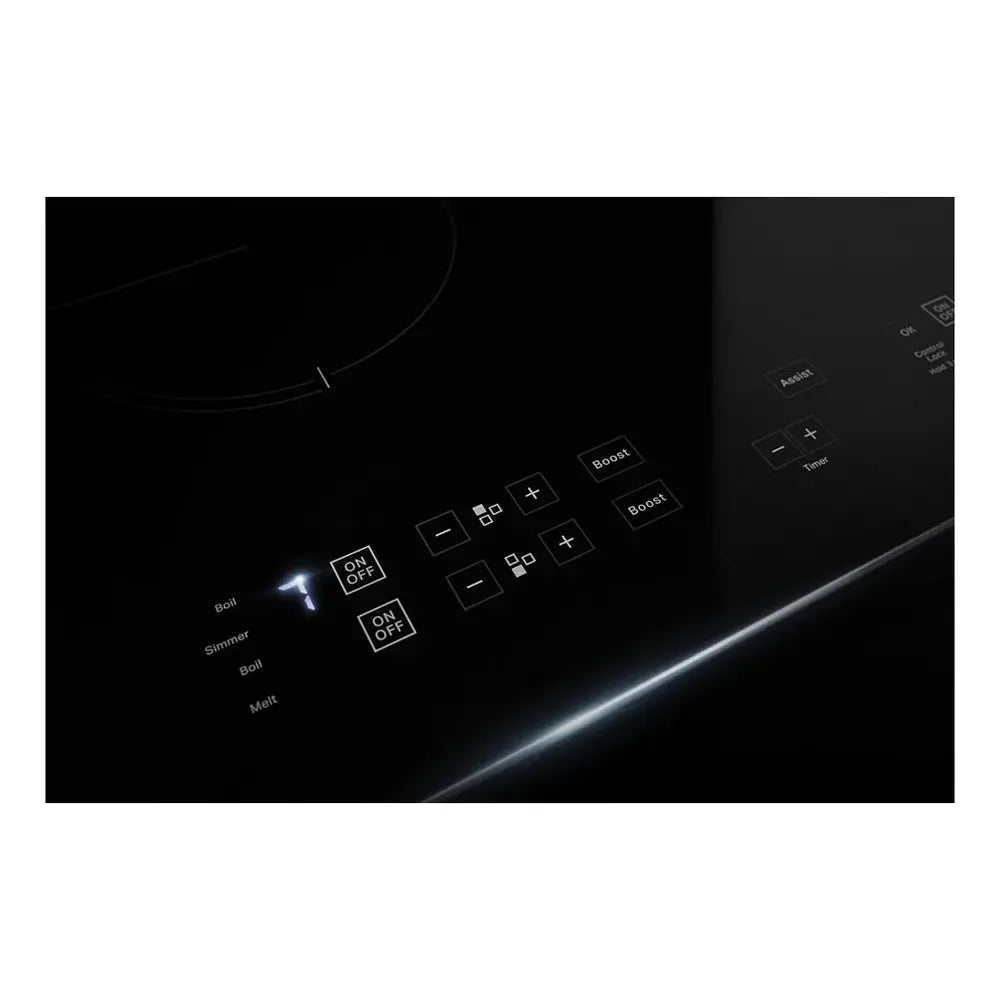 JennAir 24 inch Induction Cooktop with 3 Elements, Oblivion Glass Surface, Pan Detection, Power Boost, Kitchen Timer, ADA Compliant in Black, JIC4324KB