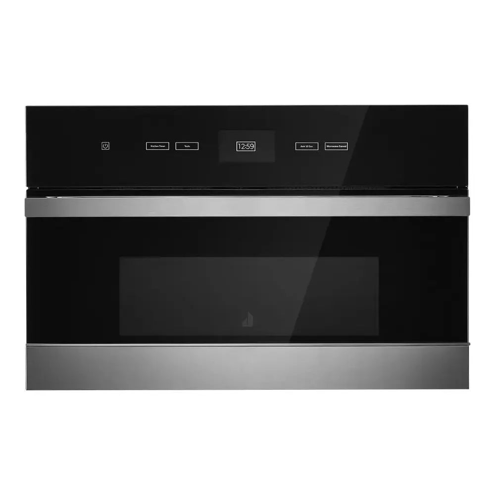 JennAir NOIR 30 inch Built-In Microwave with Speed-Cook, 1.4 cu. ft. Capacity, Smooth Close Door and Sensor Cooking in Floating Glass Black, JMC2430LM
