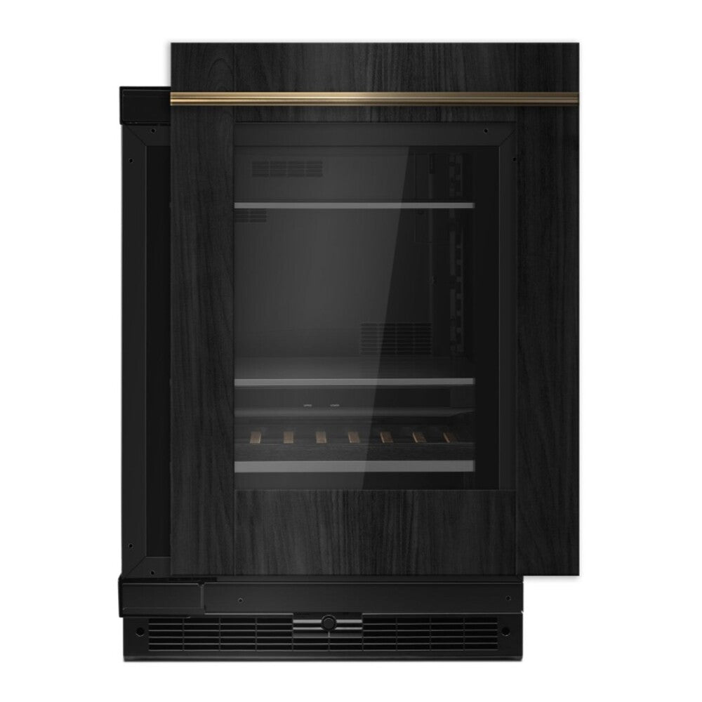 JennAir 24 inch Under Counter Beverage Center with Dual Temperature Zones, UV-Resistant Thermal Glass in Panel Ready, JUBFX242HX