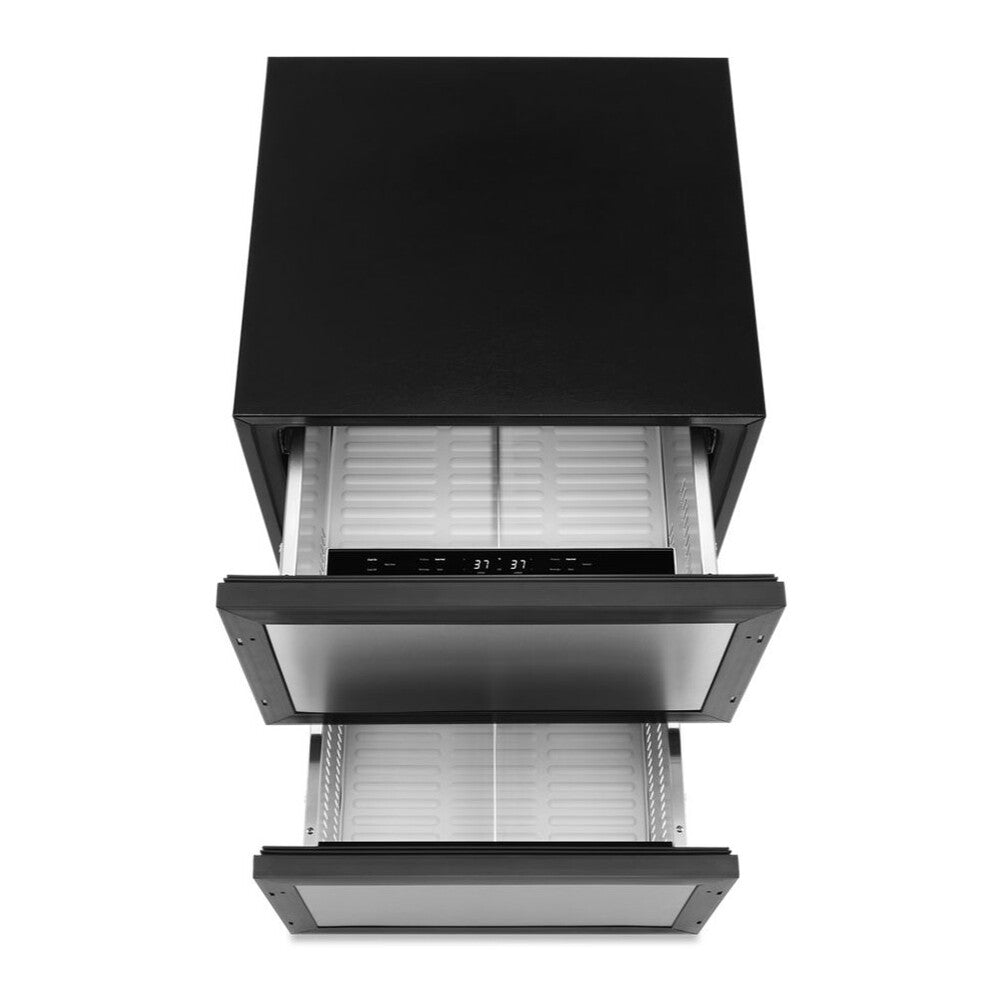 JennAir 24 inch Double Drawer Refrigerator with 4.7 cu. ft. Capacity, Obsidian Interior and Smooth Close Drawers in Panel Ready, JUDFP242HX