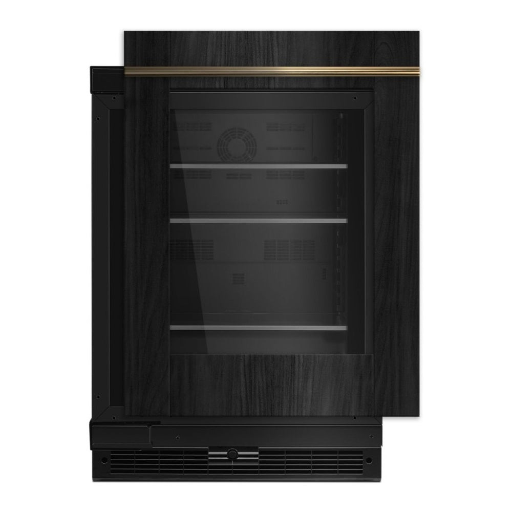 JennAir 24 inch Under Counter Glass Door Refrigerator with 5.2 cu. ft. Capacity, Obsidian Interior and LED Lighting in Panel Ready, JUGF*242HX