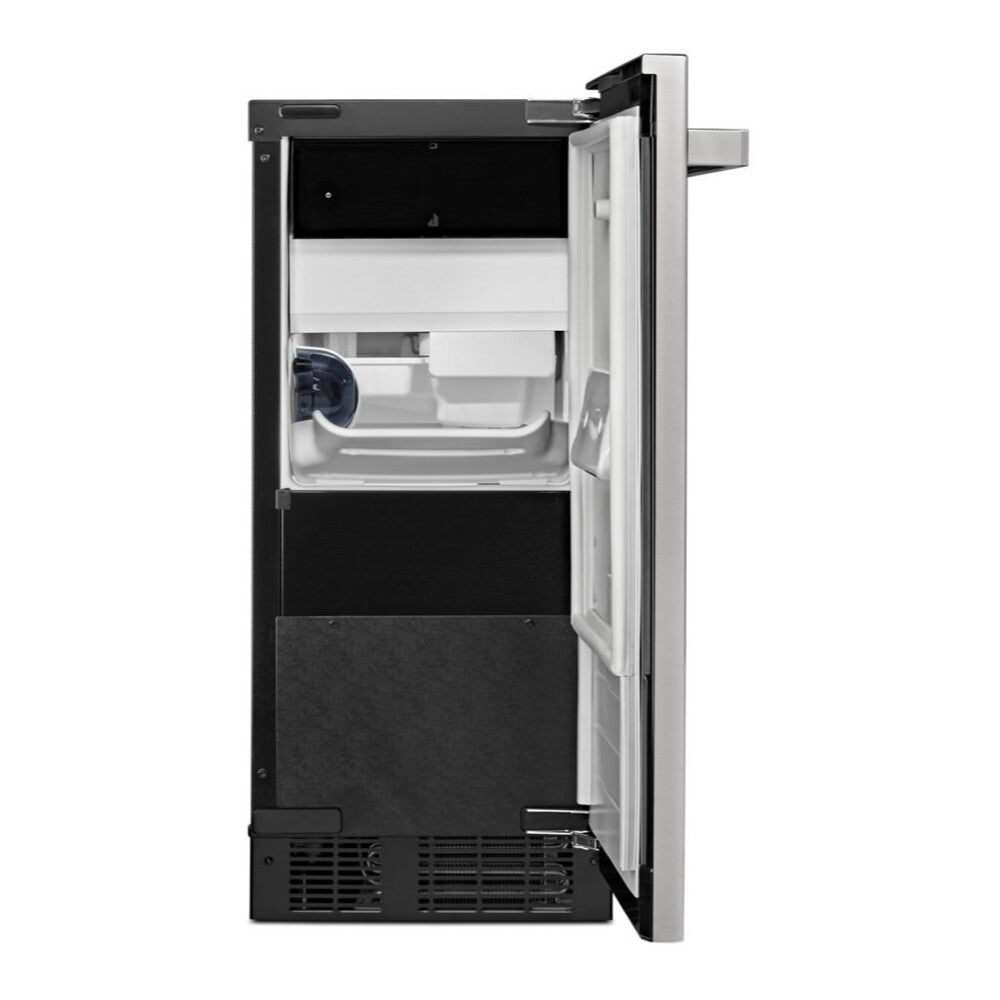 JennAir 15 inch Undercounter Ice Machine with Articulating Hinge, Drain Pump, Max Ice Option, 25 lb. Storage Capacity, in Panel Ready, JUIFX15HX