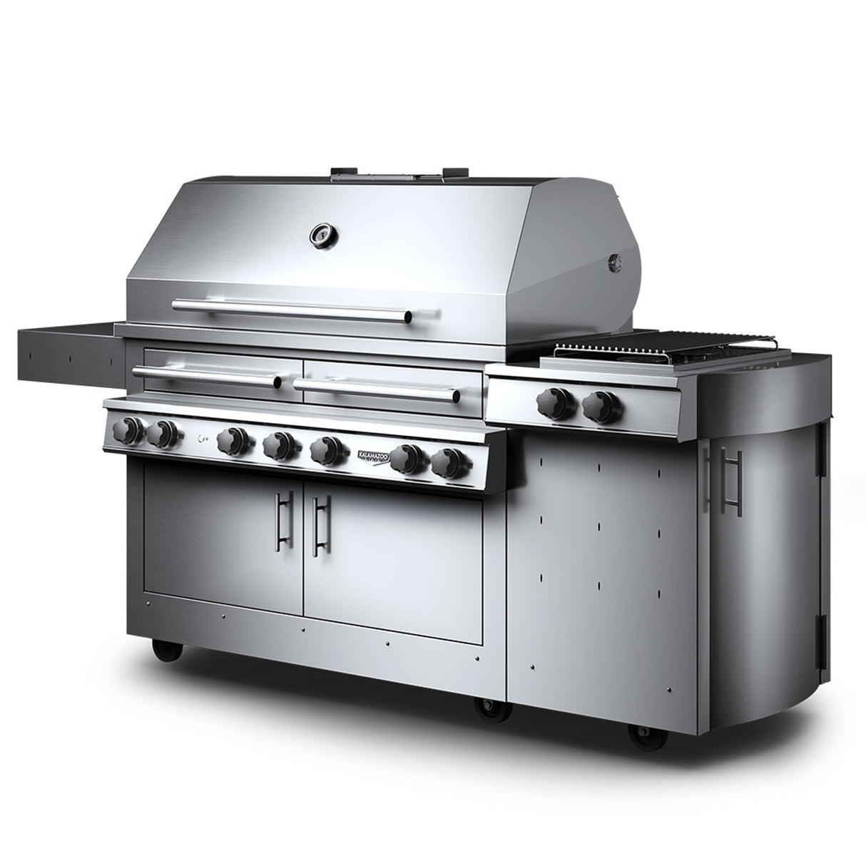 Kalamazoo K1000HS Freestanding Hybrid Fire Grill with Side Burner - K1000HS