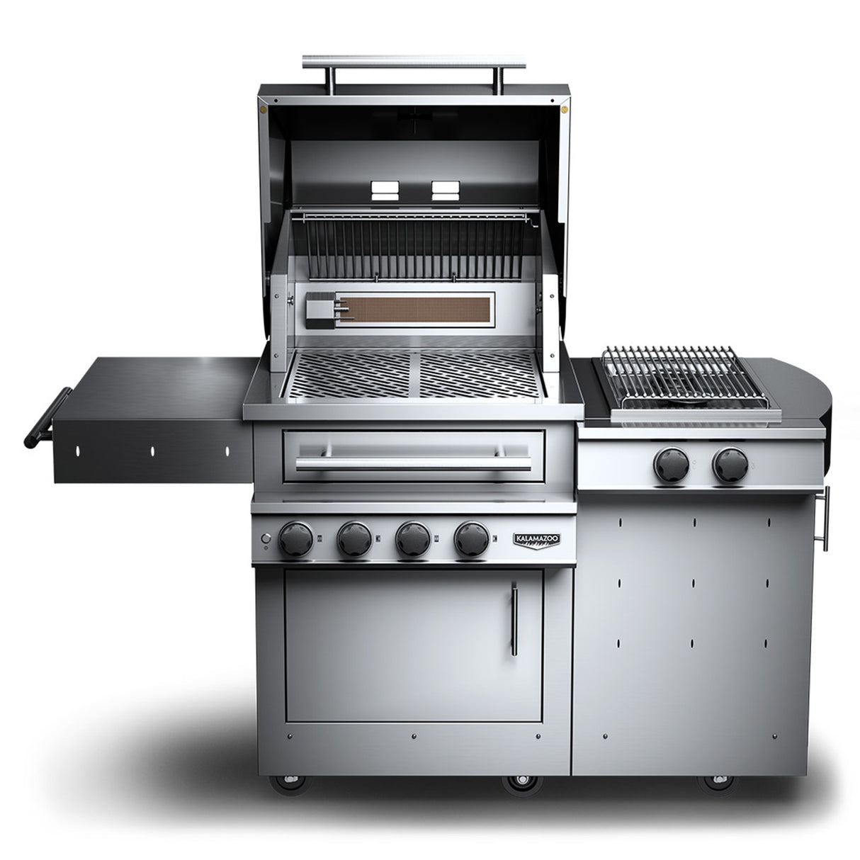 Kalamazoo K500HS Freestanding Hybrid Fire Grill with Side Burner