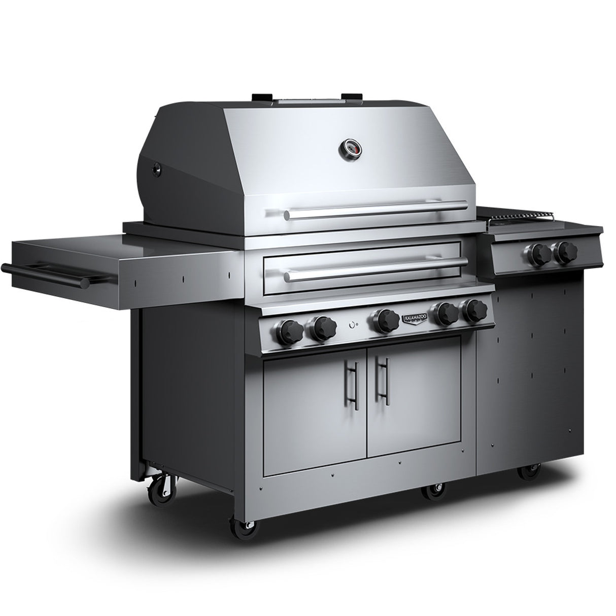 Kalamazoo K750HS Freestanding Hybrid Fire Grill with Side Burner