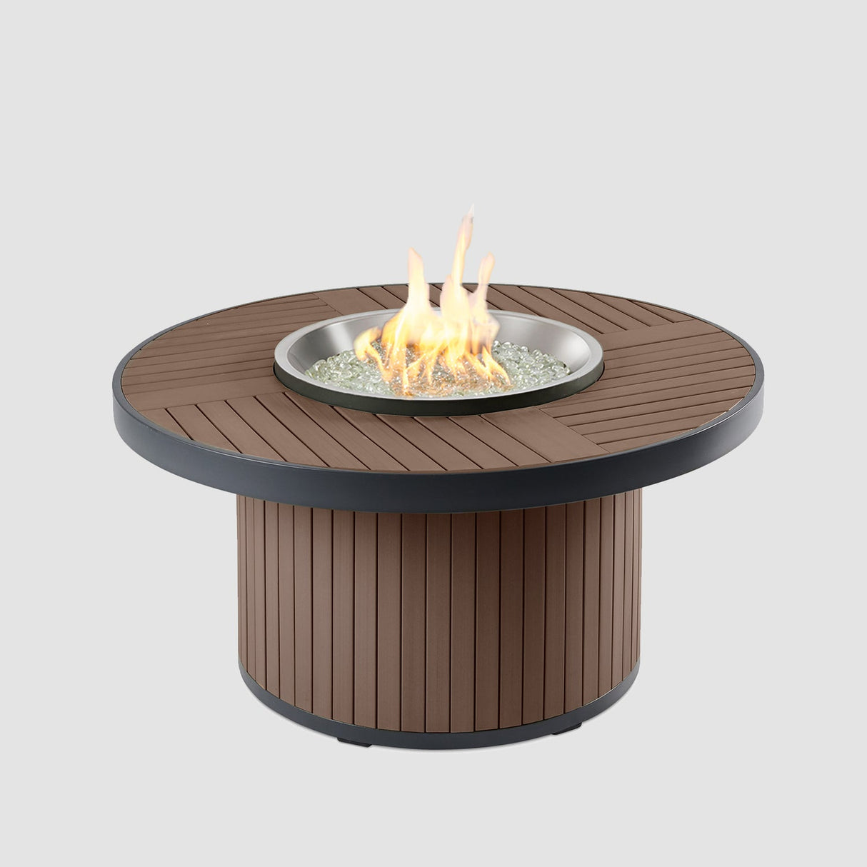 The Outdoor Greatroom Kenwood and Brooks Round Chat Height Fire Pit Table - KW-20-19-K