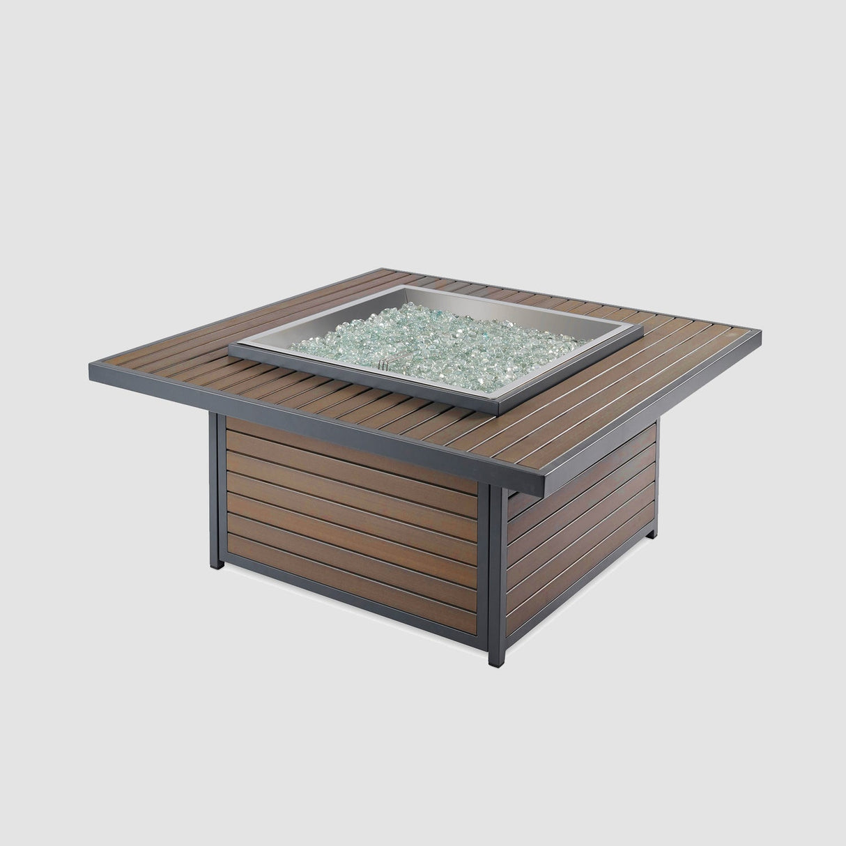 The Outdoor Greatroom Kenwood and Brooks Square Chat Height Gas Fire Pit Table - KW-2424-19-K